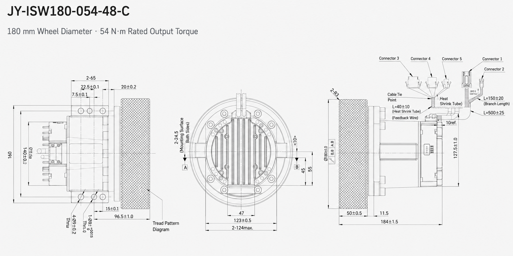 (STO) Integrated Servo Wheel Module drawing 3