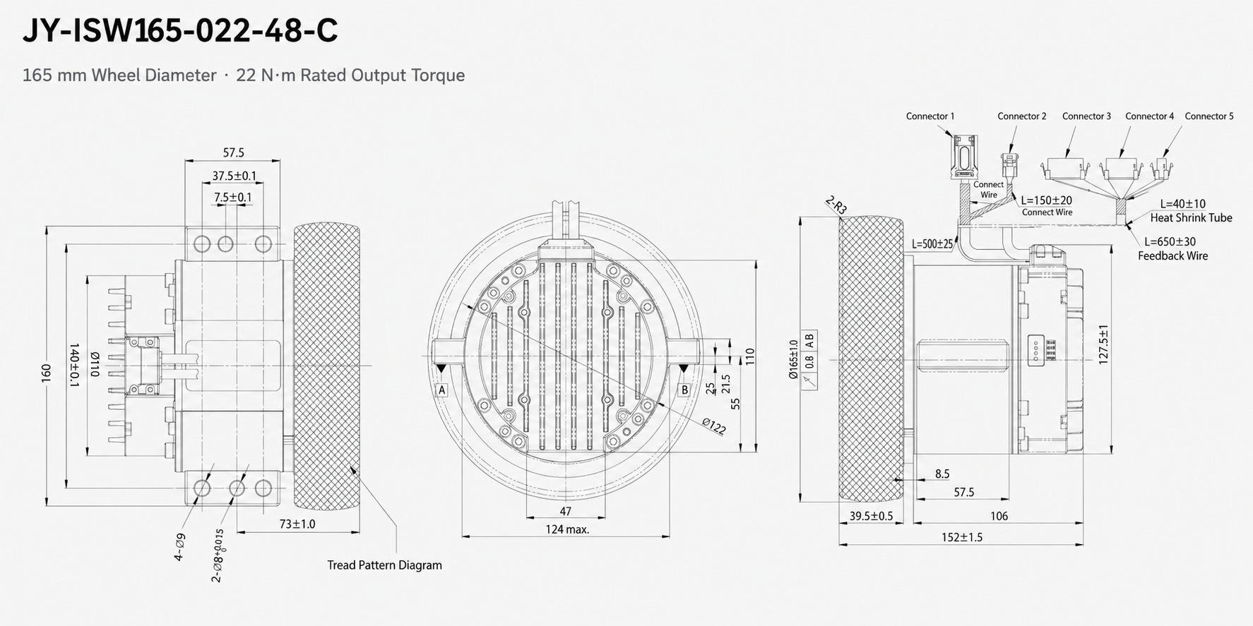 (STO) Integrated Servo Wheel Module drawing 1