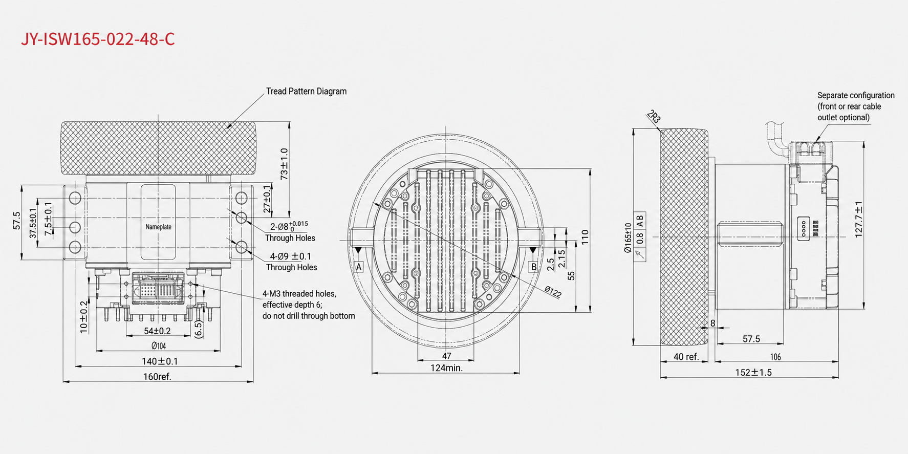 (Common-Body) Integrated Servo Wheel Module - K4C43 drawing 1