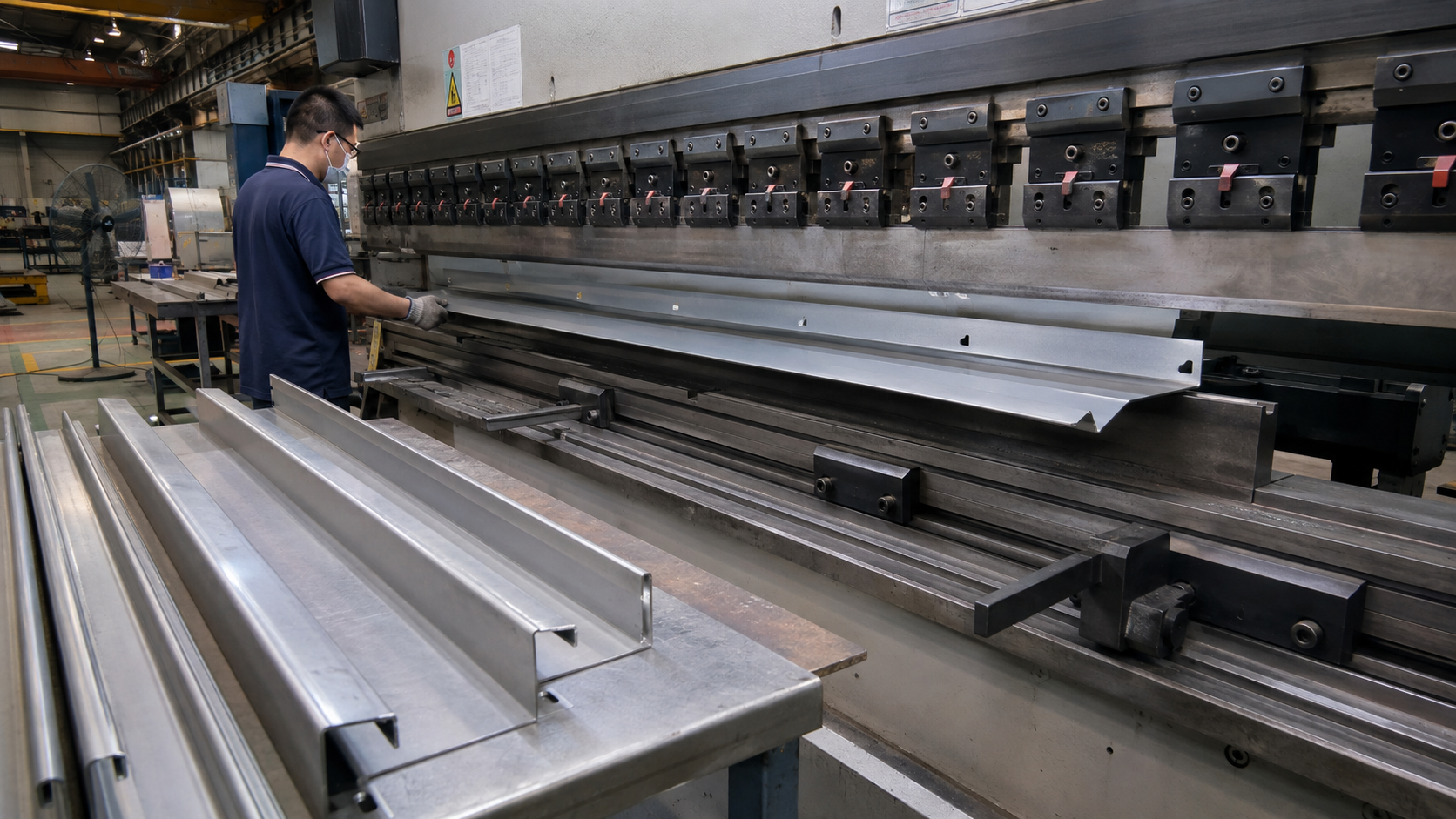 Precision bending process for gravity flow rack components